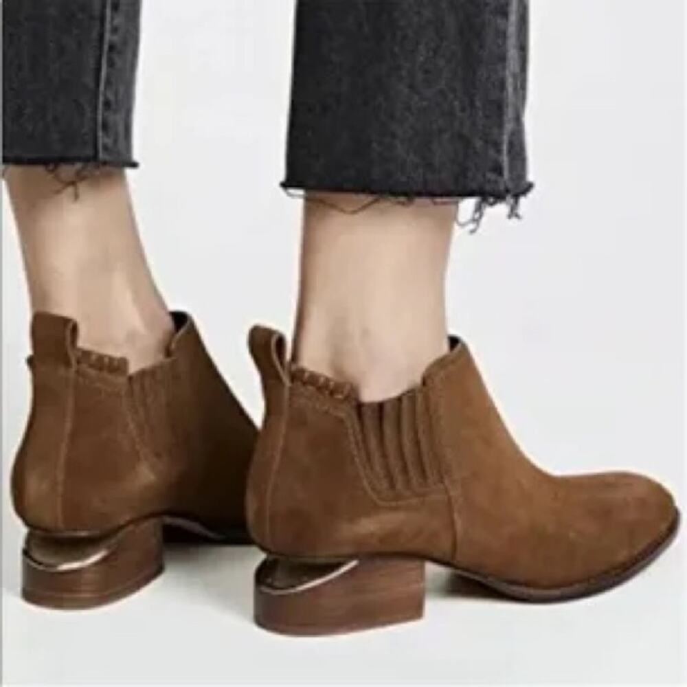 Alexander Wang Suede Brown Kori Ankle Boots Size 37.5 US 7.5